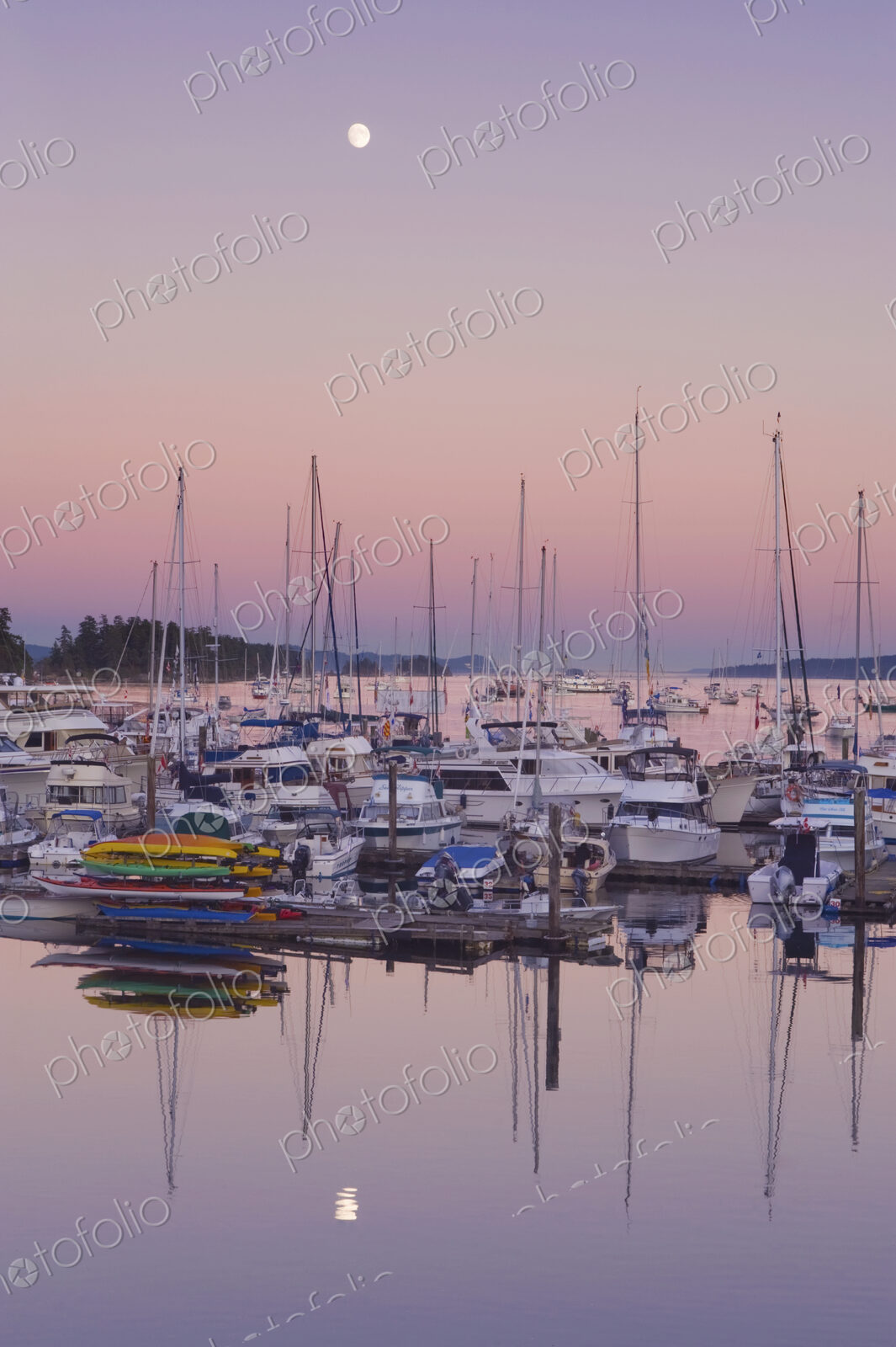 Full Moon Over Ganges Harbor