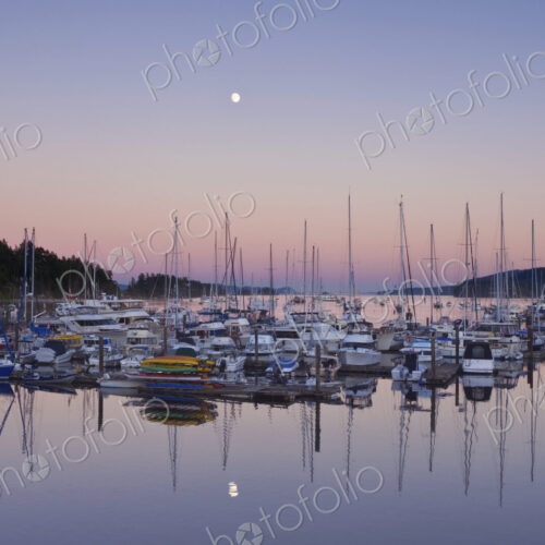 Full Moon Over Ganges Harbor