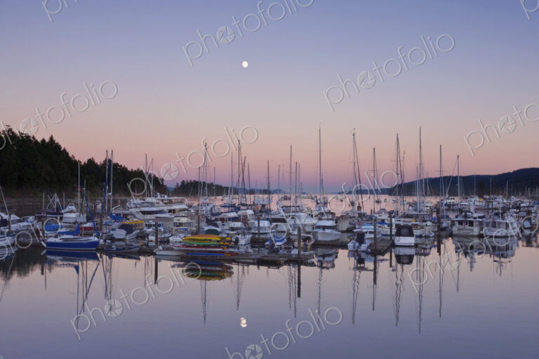Full Moon Over Ganges Harbor