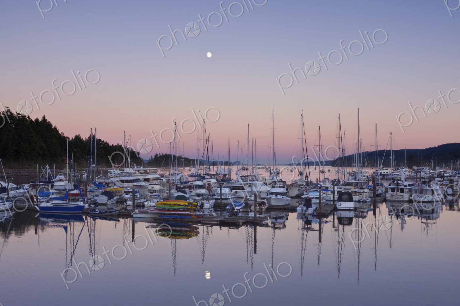 Full Moon Over Ganges Harbor