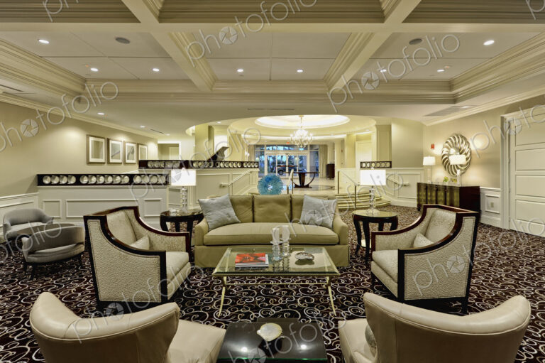Furniture in hotel lobby