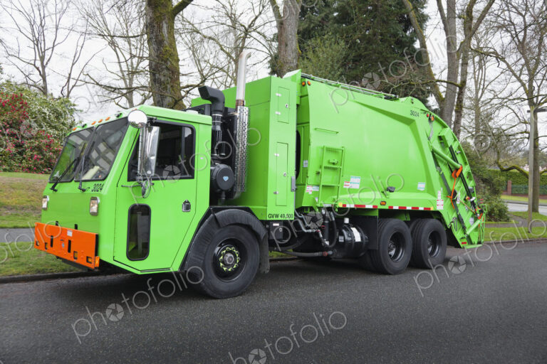 Garbage Truck Parked On A Street