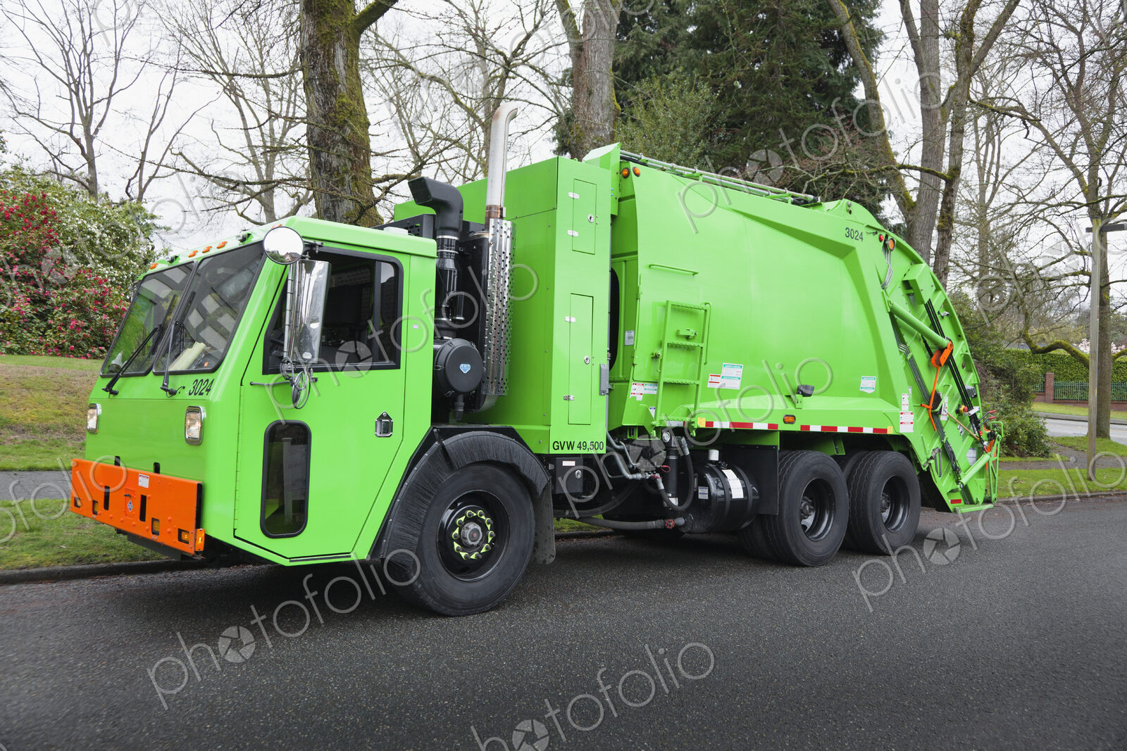 Garbage Truck Parked On A Street
