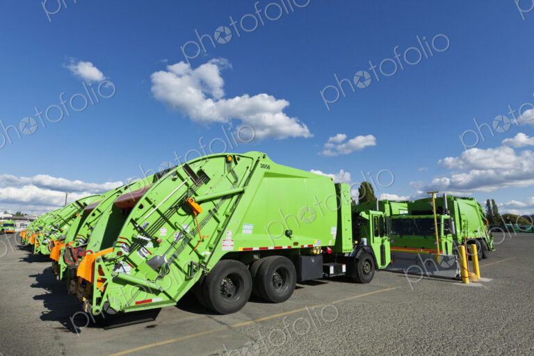 Garbage Trucks Parked