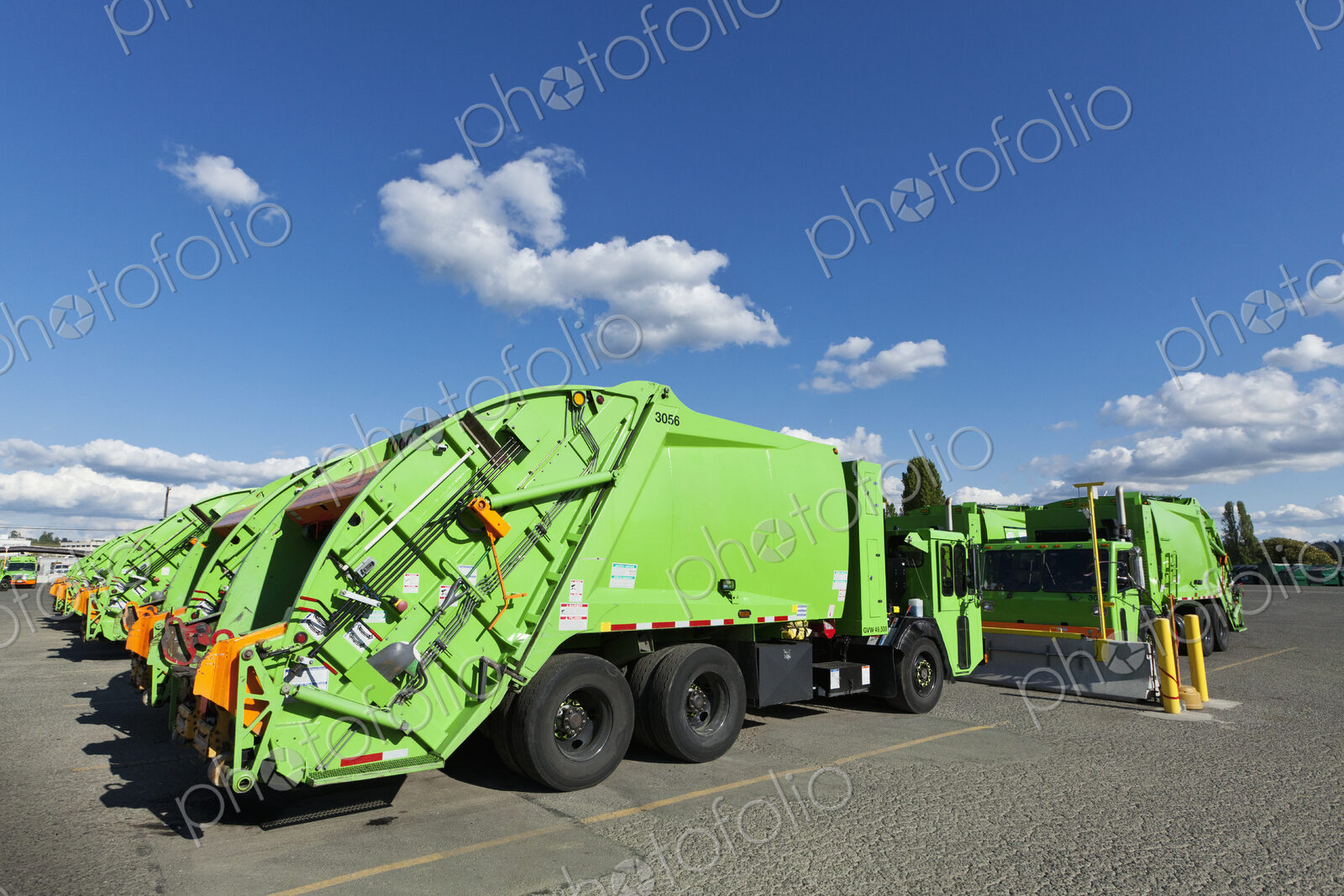 Garbage Trucks Parked