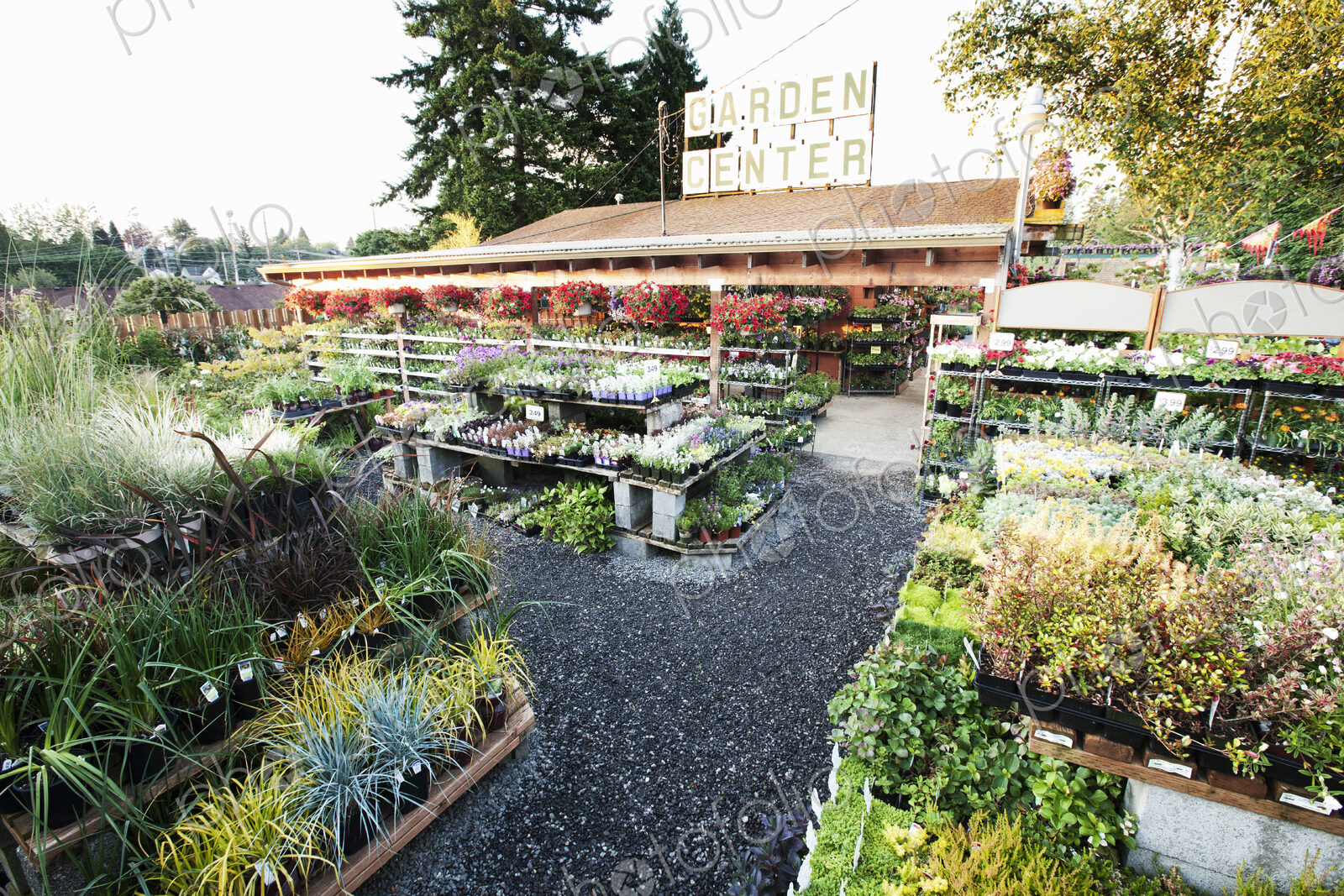 Garden center nursery exterior view.