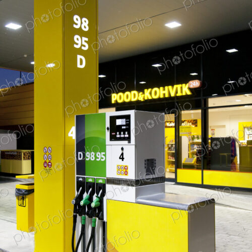 Gas Pumps at a Station