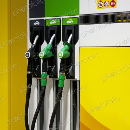 Gas Pumps at a Station