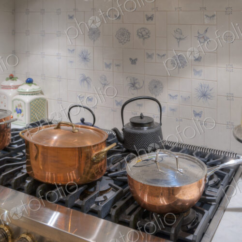 Gas Stove And Copper Pots Gas Stove And Copper Pots