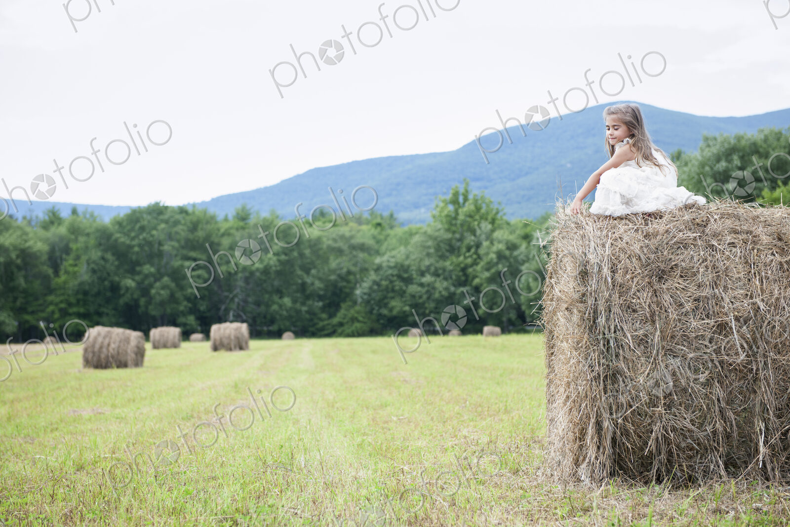 Girl playing outdoors.