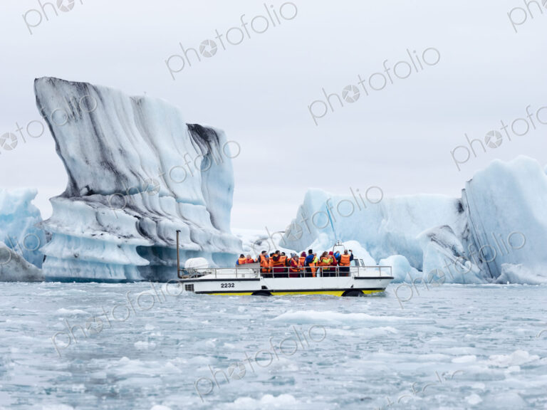 Glacial lake on the edge of Vatnajokull National Park. at the head of the…