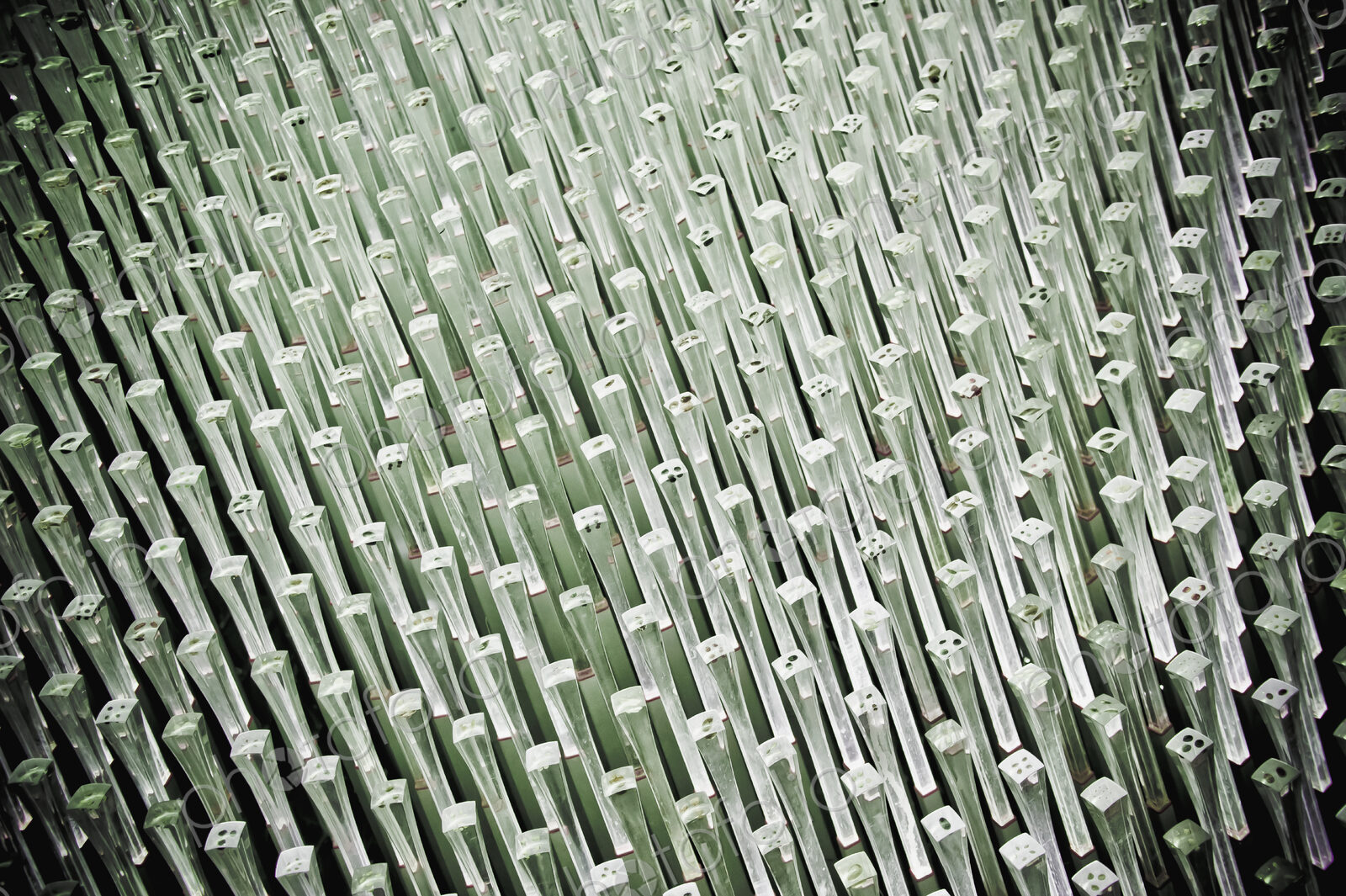 Glass Rods Arranged as Artwork