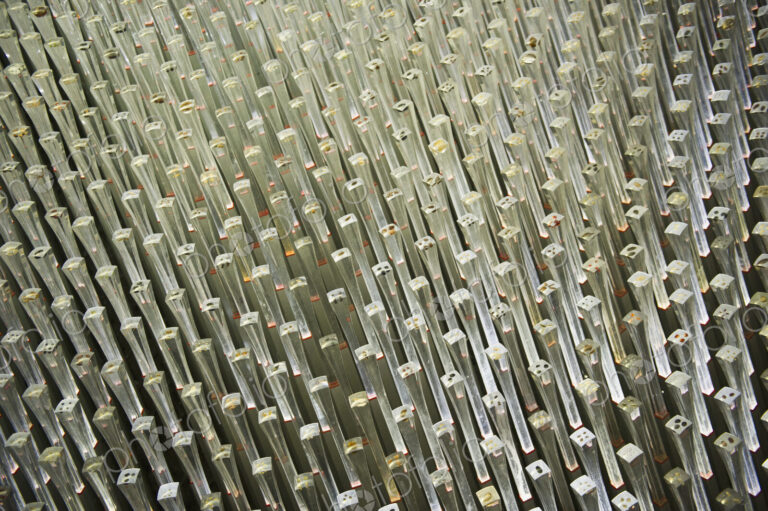 Glass Rods Arranged as Artwork