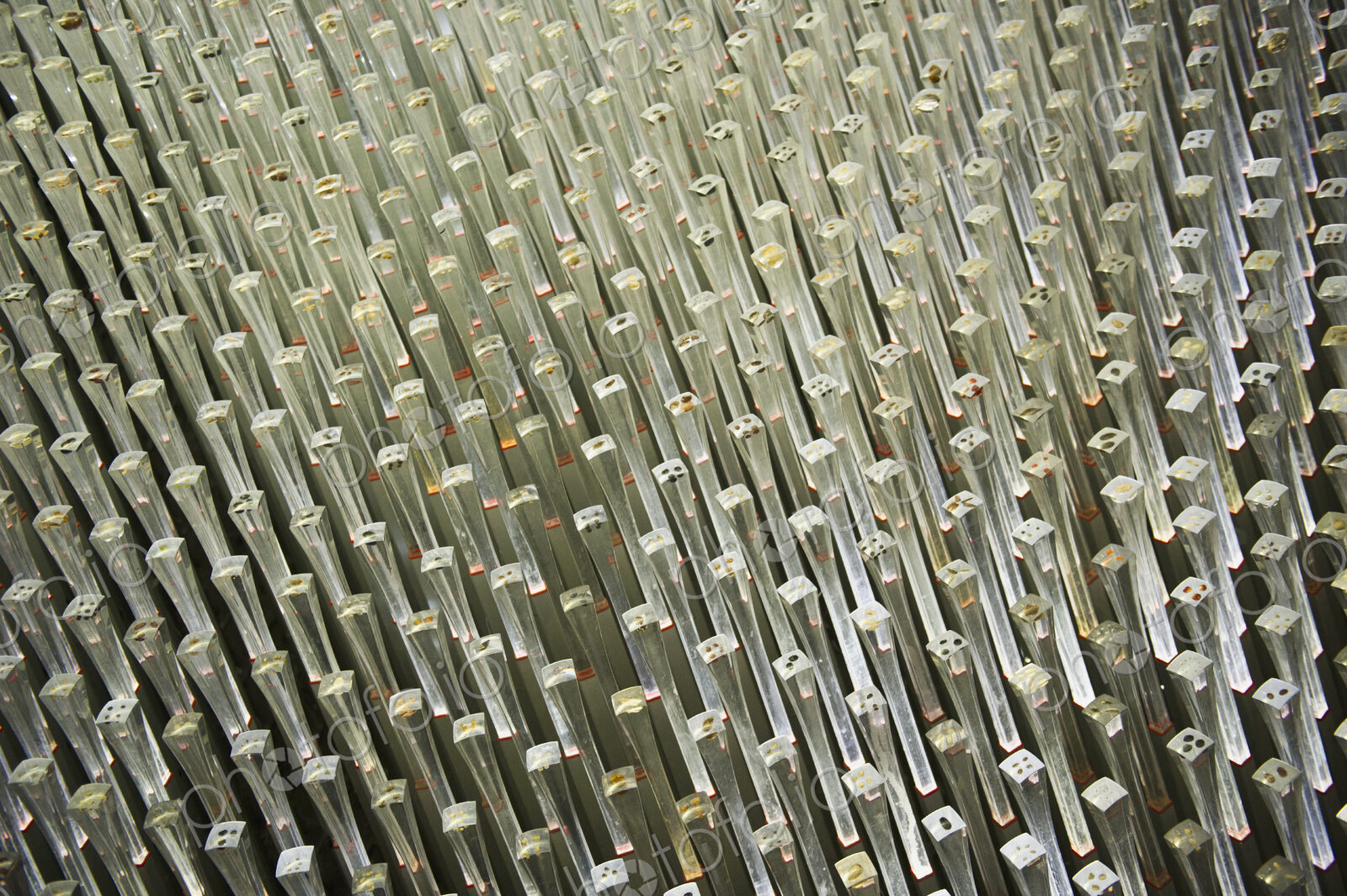 Glass Rods Arranged as Artwork