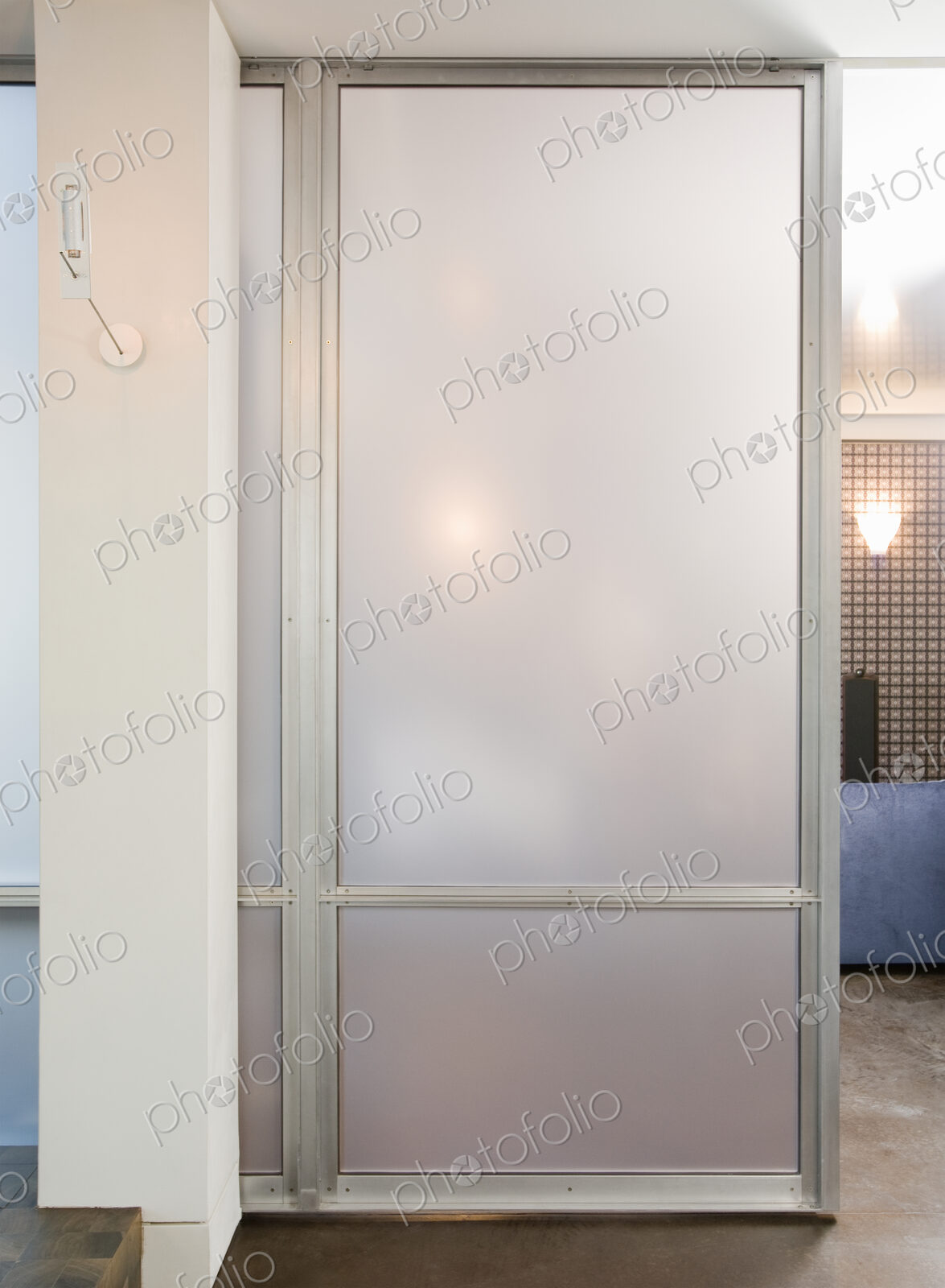 Glass door.