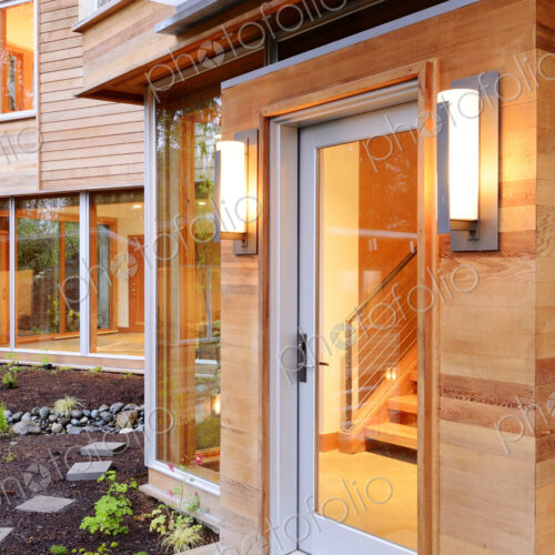 Glass windows and doors of modern house Glass windows and doors of modern house