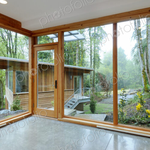 Glass windows in modern home Glass windows in modern home