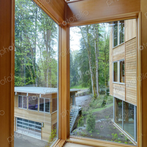 Glass windows of modern house Glass windows of modern house