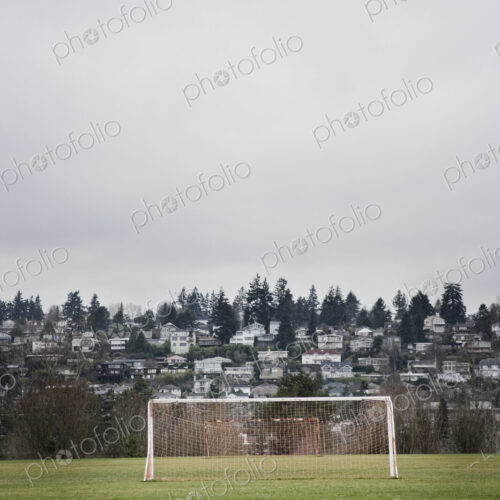 Goal Nets on Soccer Field Goal Nets on Soccer Field