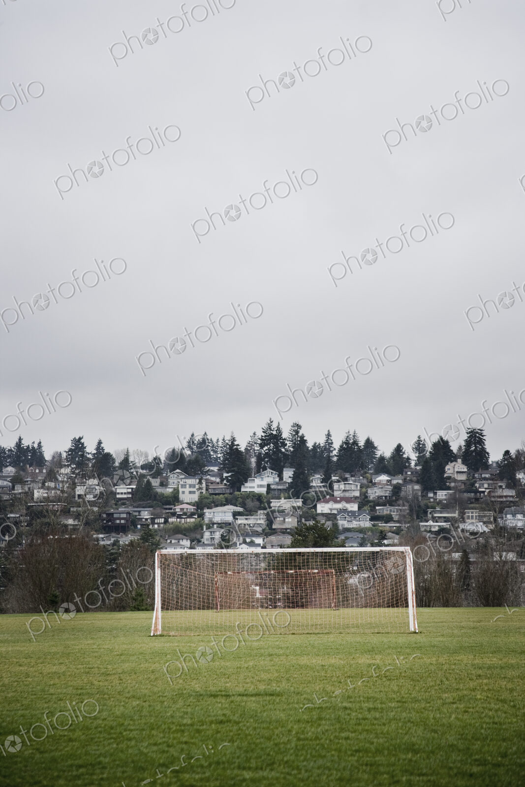 Goal Nets on Soccer Field