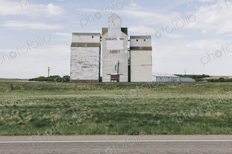 Grain elevators, near Abbey, Saskatchewan, Canada.