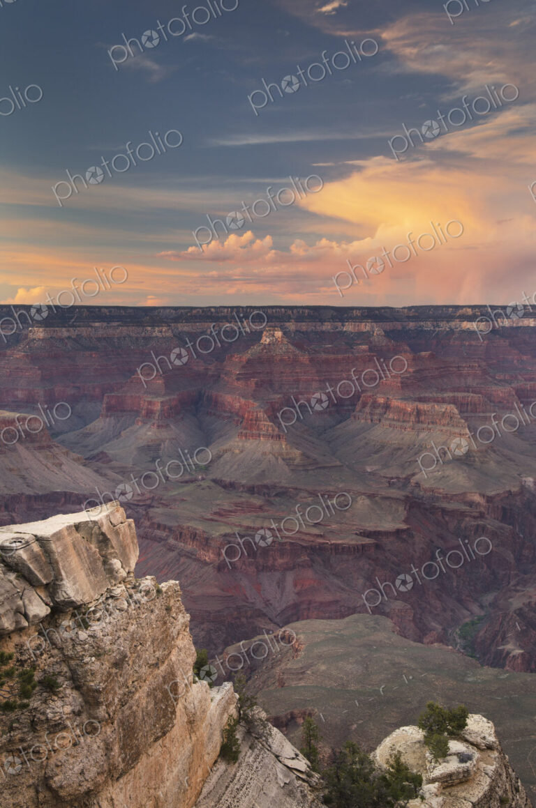 Grand Canyon under dramatic sky, Arizona, United States