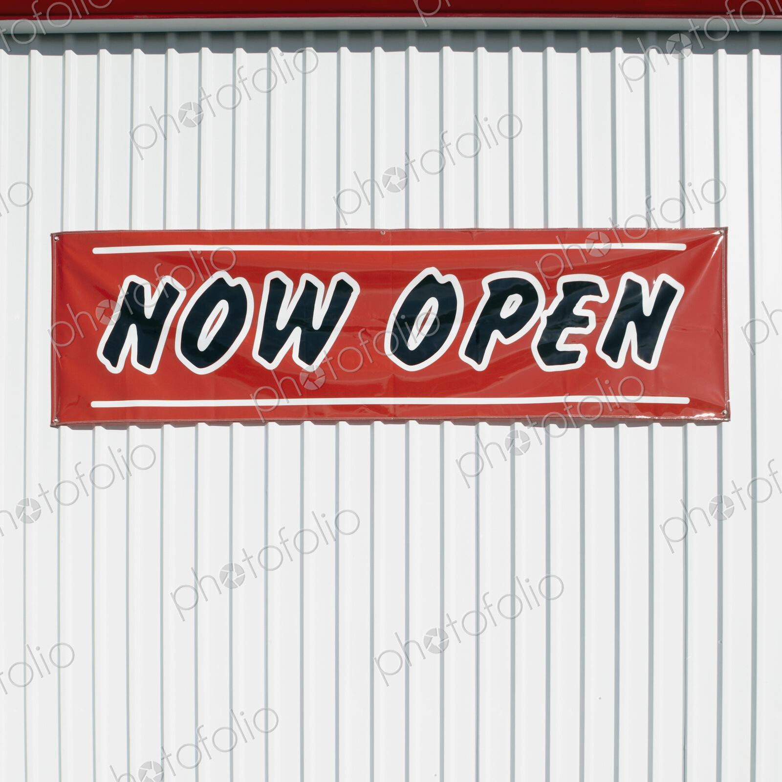 Grand Opening Sign on Aluminum Siding