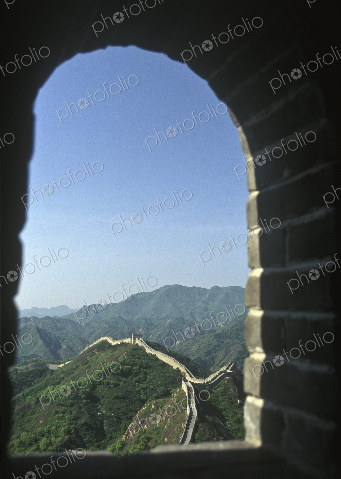 Great Wall of China Seen Through Window