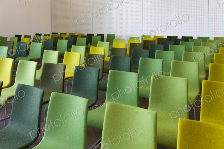 Green Chairs in a Presentation Room