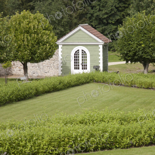 Guard House at a Landscaped Lawn