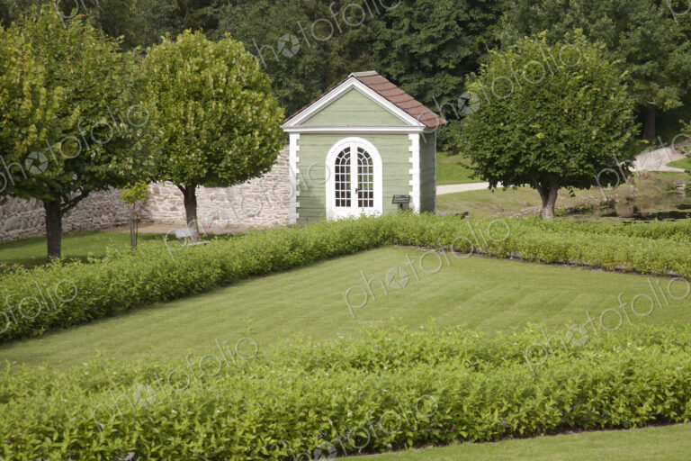 Guard House at a Landscaped Lawn