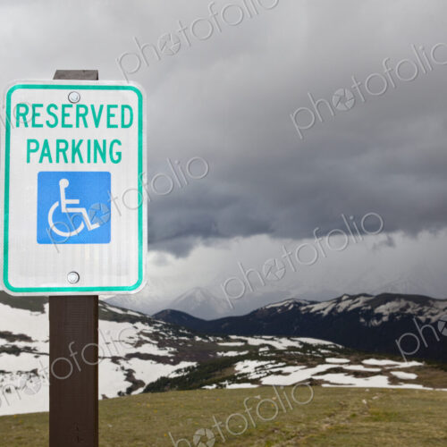 Handicap Parking Sign at a National Park Handicap Parking Sign at a National Park