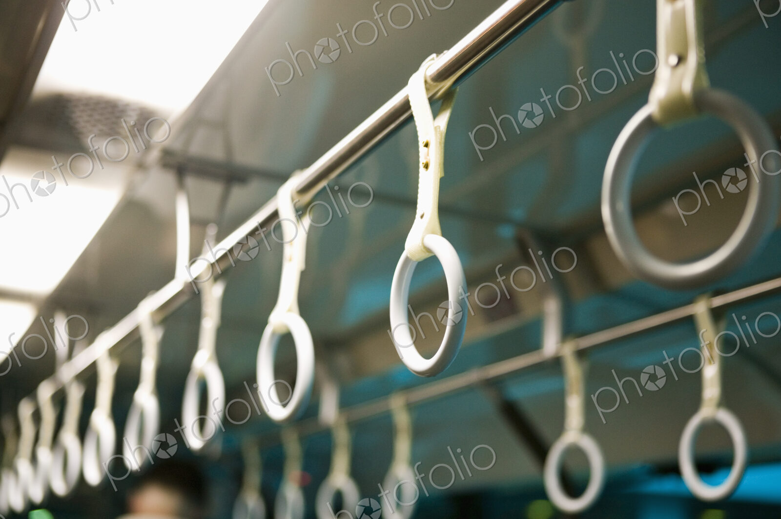 Handles on Mass Transit Vehicle