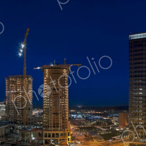 High Rise Construction at Night High Rise Construction at Night