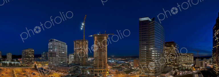 High Rise Construction at Night