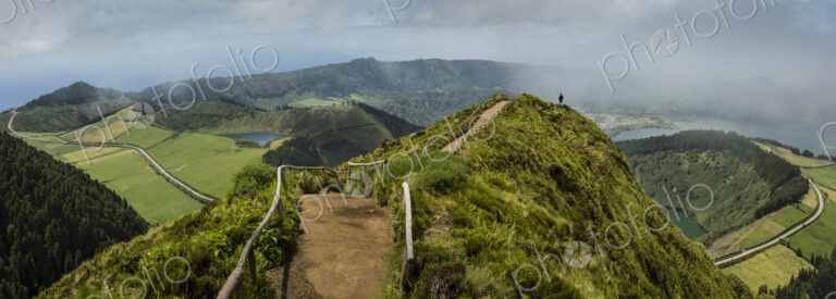 High angle view of path on remote hilltop