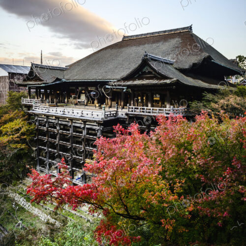 High angle view of traditional building on hilltop High angle view of traditional building on hilltop