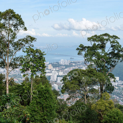 High angle view over Georgetown, Penang, Malaysia. High angle view over Georgetown, Penang, Malaysia.