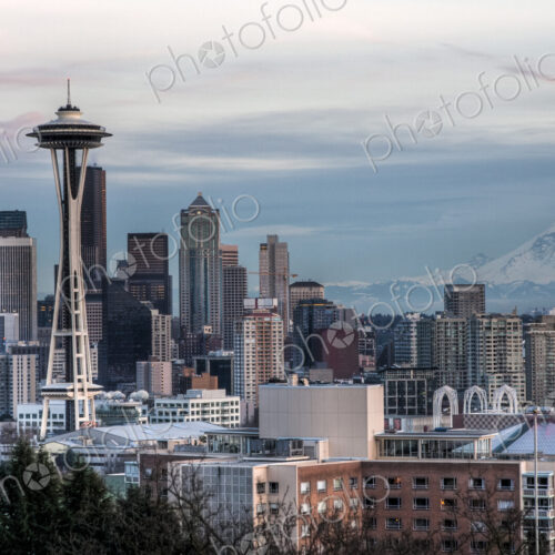 High rise buildings in Seattle city skyline, Washington, United States High rise buildings in Seattle city skyline, Washington, United States