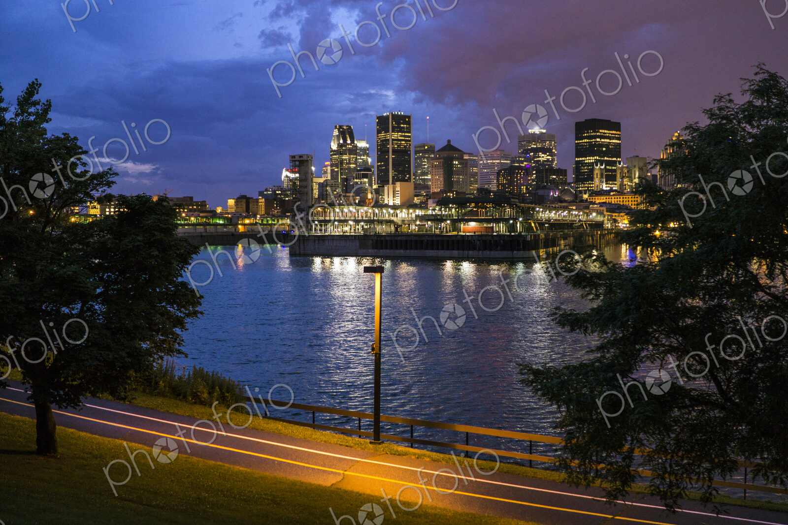 High rise buildings on Montreal waterfront, Quebec, Canada