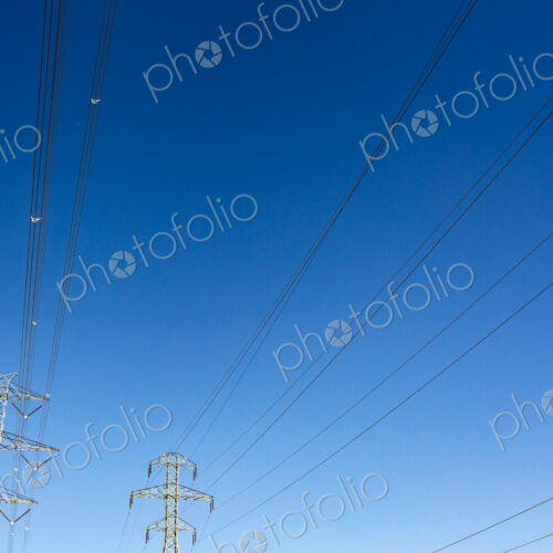 High transmission towers and lines at Ellensburg