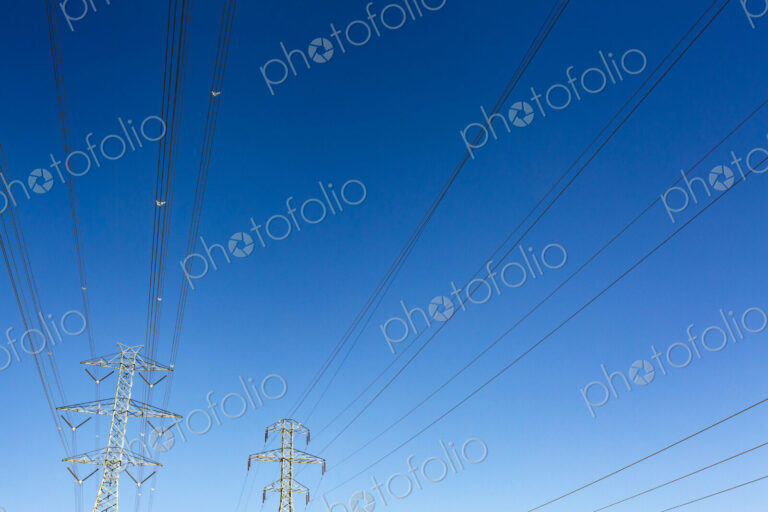 High transmission towers and lines at Ellensburg