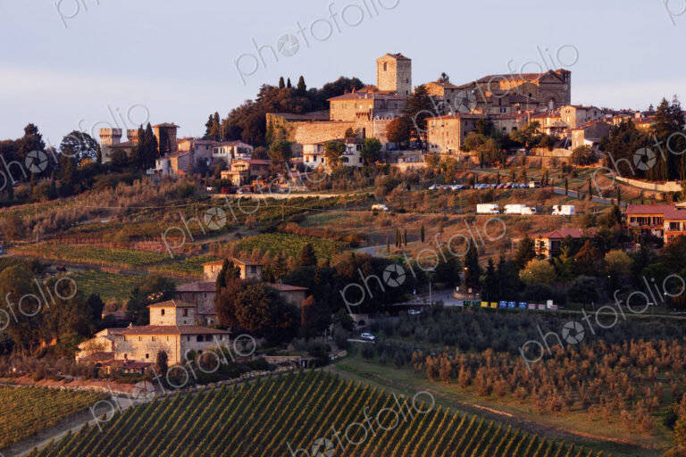 Hill Town of Panzano at Dusk