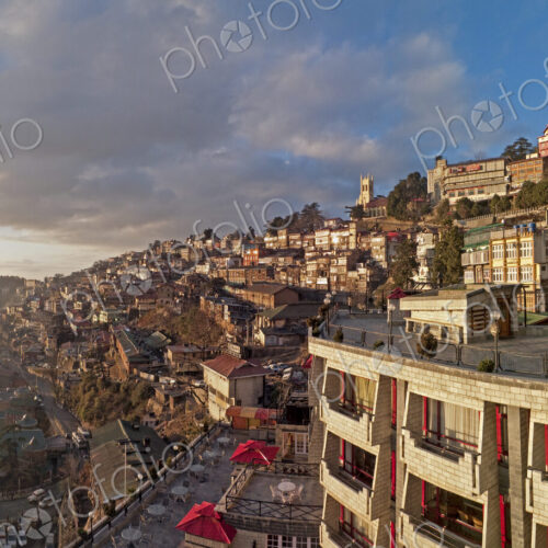 Hillside Homes in Shimla, India Hillside Homes in Shimla, India
