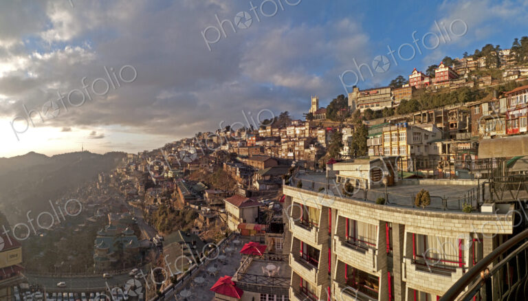 Hillside Homes in Shimla, India