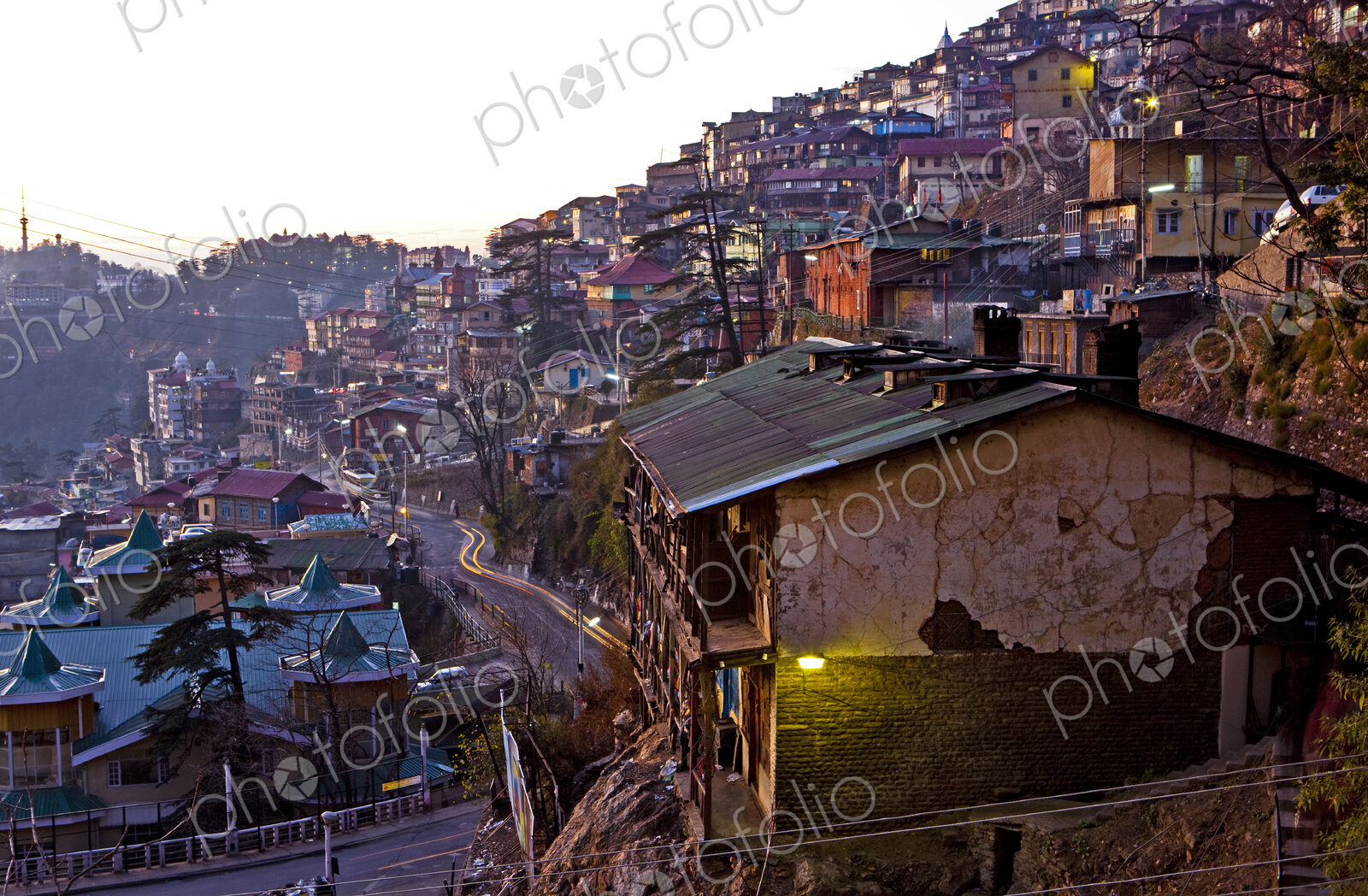 Hillside Homes in Shimla, India