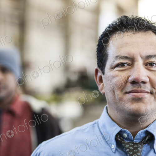 Hispanic man manager in a sheet metal factory.