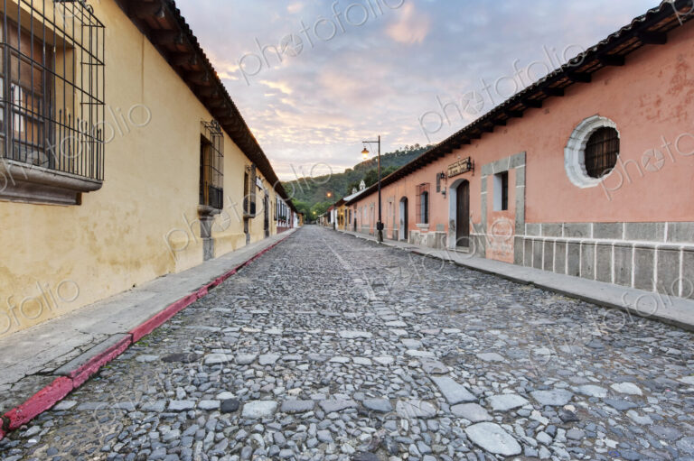 Historic District Street at Dawn