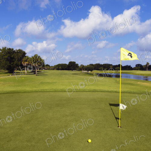 Hole 4 on a Golf Course Hole 4 on a Golf Course