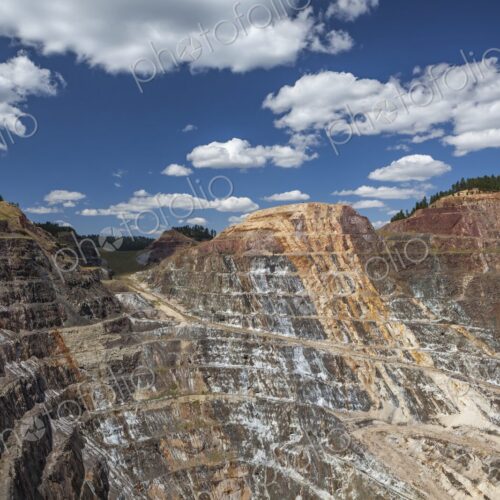 Homestake Mine, an open cut mining area established in 1876, Lead, South Dakota Homestake Mine, an open cut mining area established in 1876, Lead, South Dakota